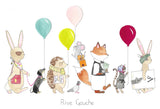 watercolour painted in Paris Rive Gauche for children's or baby bedroom wall art